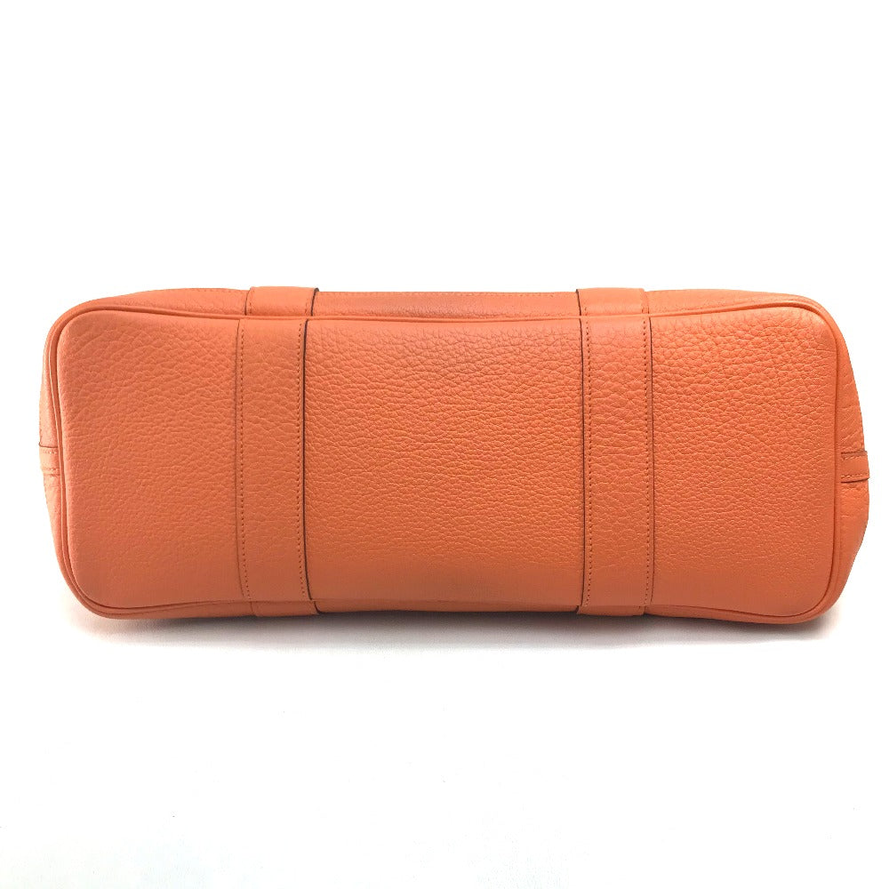 Hermes Tote Bag Towar Office Garden Party Pm Leather Orange