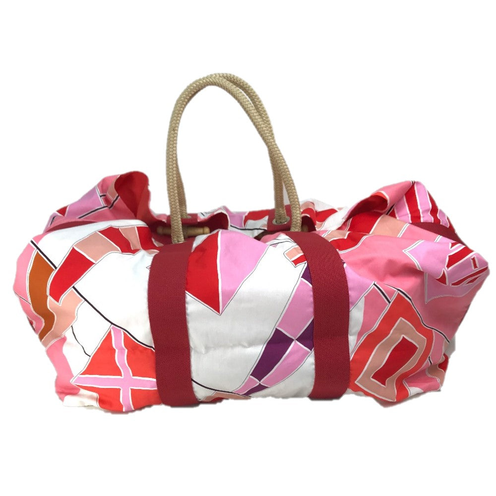 Tote Bag Cotton X Type Beach Bag Red Pink