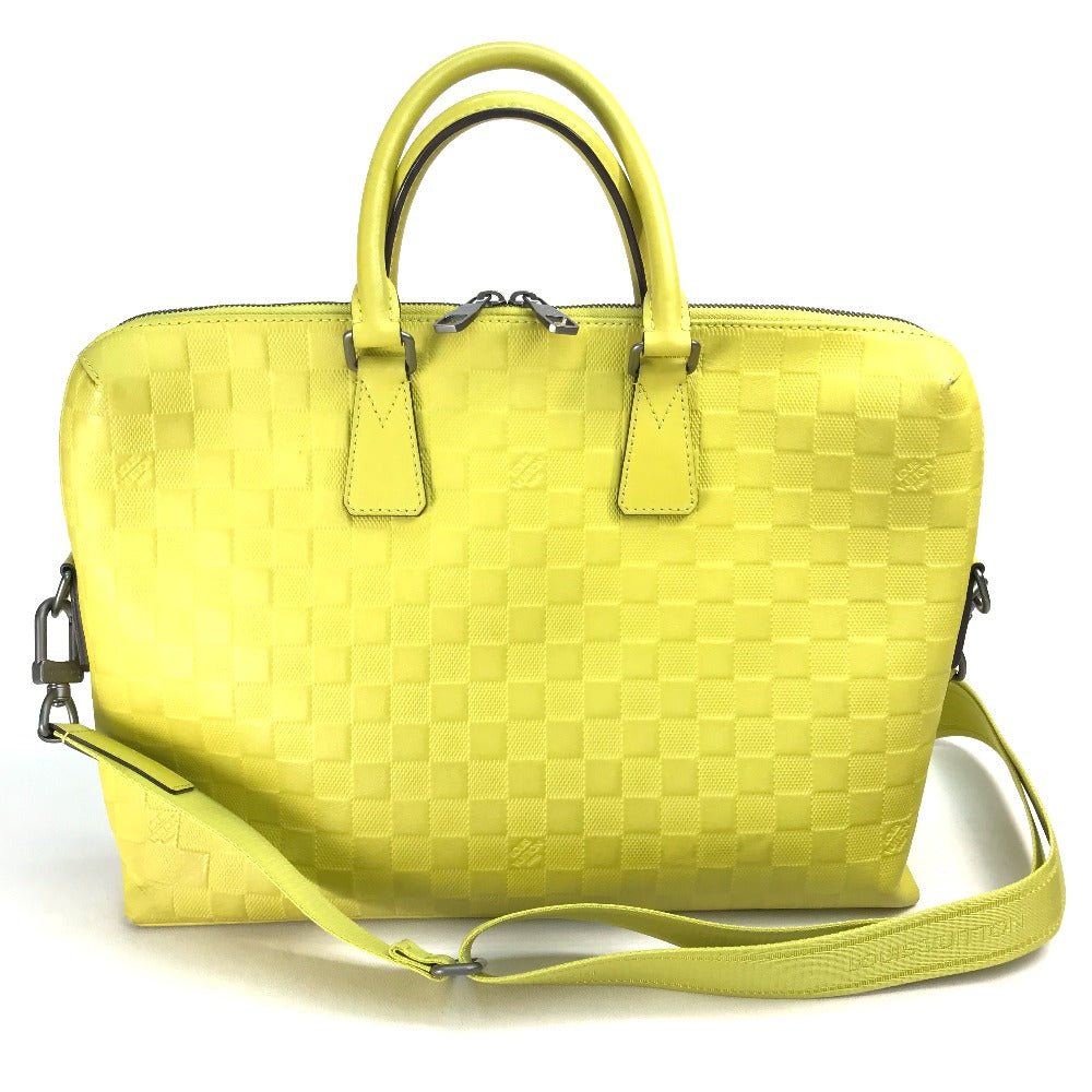 Louis Vuitton Business N41391 Damier Anfini yellow Leather Handbag