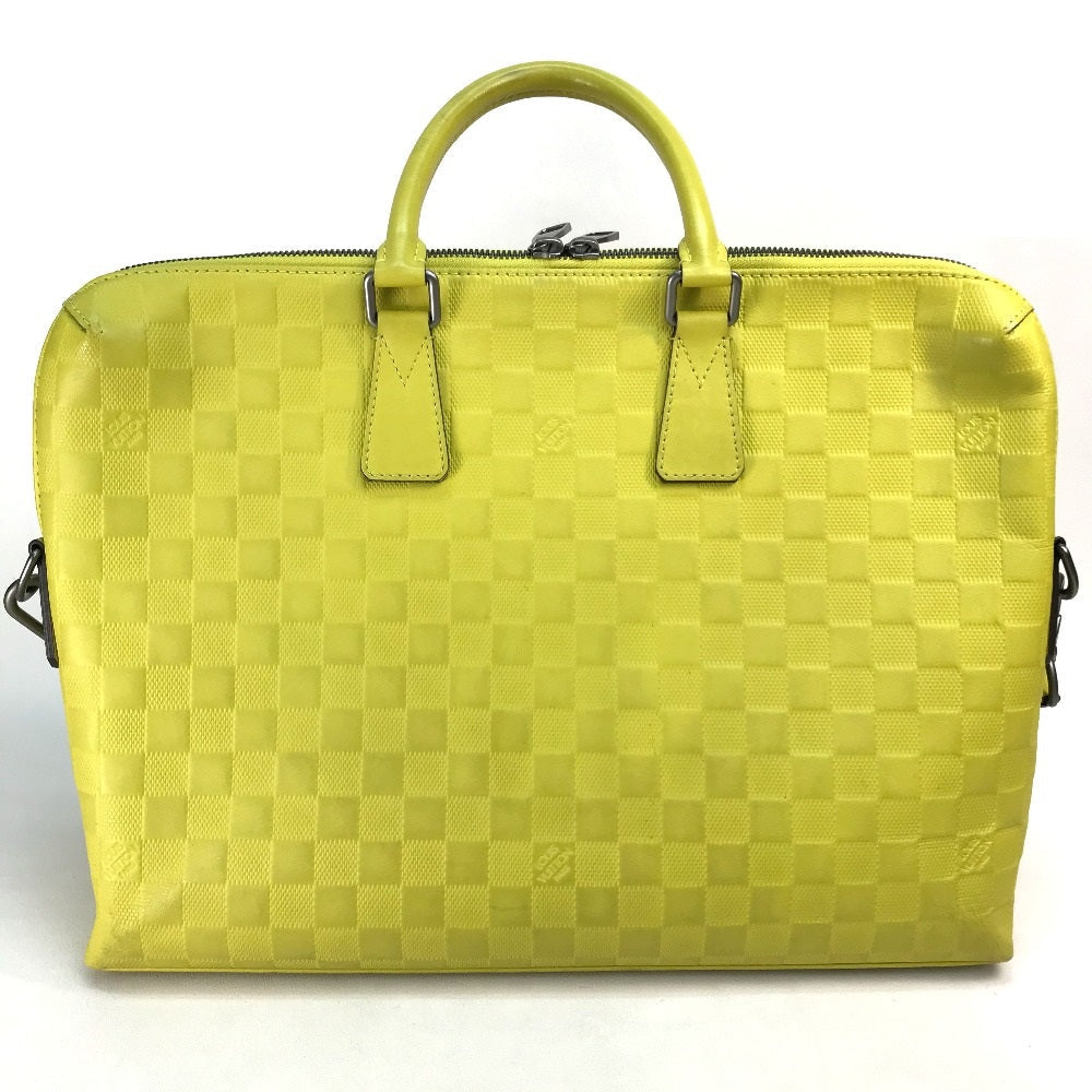Louis Vuitton Business N41391 Damier Anfini yellow Leather Handbag