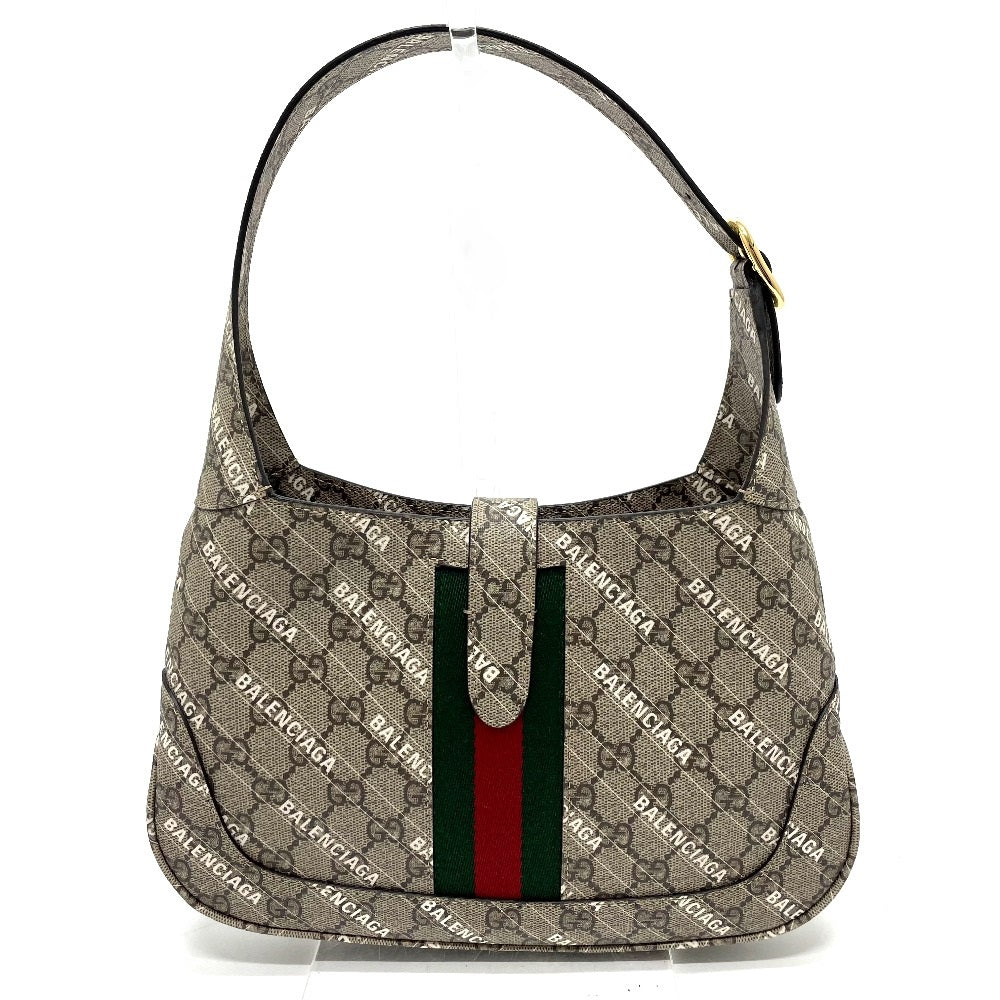 Gucci GG Supreme Balenciaga collaboration Hacker Canvas Beige Handbag