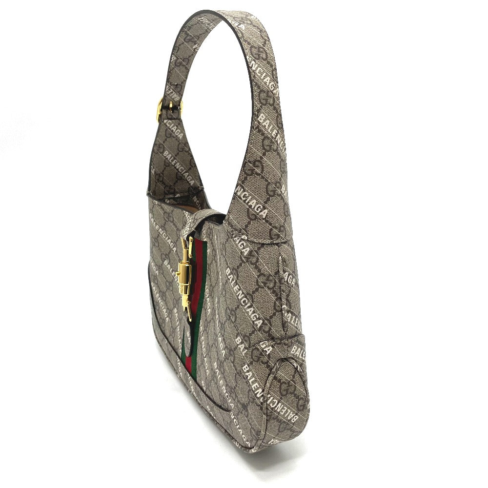 Gucci GG Supreme Balenciaga collaboration Hacker Canvas Beige Handbag
