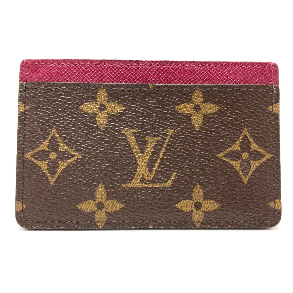 Louis Vuitton M60703 Porte Cartes Simple Monogram Canvas Brown Wallet Case
