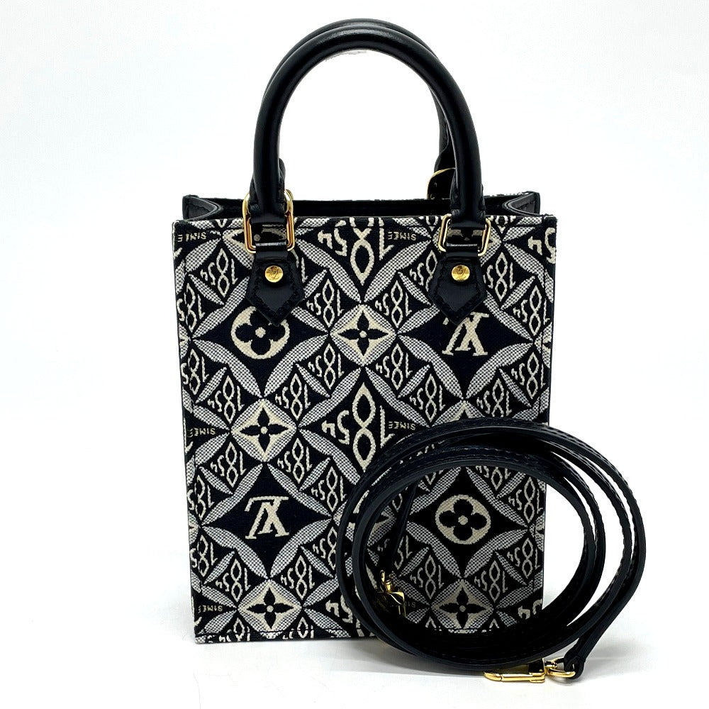 Louis Vuitton M80484 Jacquard x Jaguar SINCE Monogram Black Blue Handbag