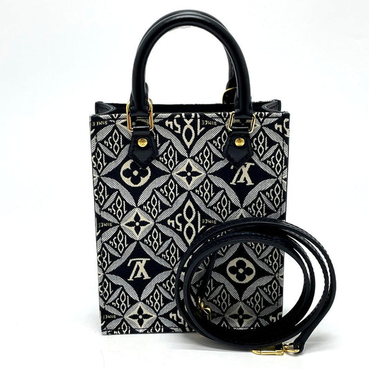 Louis Vuitton M80484 Jacquard x Jaguar SINCE Monogram Black Blue Handbag