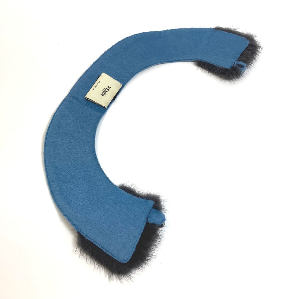 Fendi Other Fashion Goods Cashmere False Collar Attached Color Blue Gray Travel Bag