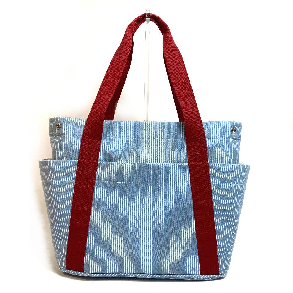 Hermes Tote Bag Panda Pass Pass Mothers Bag Women Canvas Blue Red