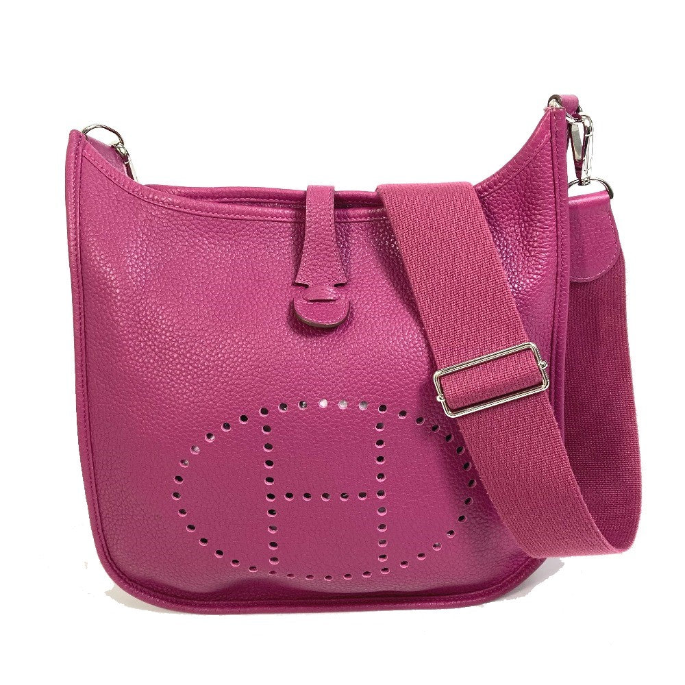 Hermes Shoulder Bag Taurillon Clemence Type Evelyn3 Pm Troyes Purple