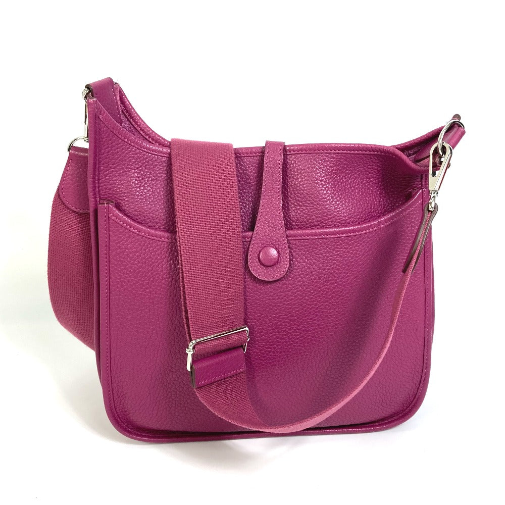 Shoulder Bag Taurillon Clemence Purple Type Evelyn