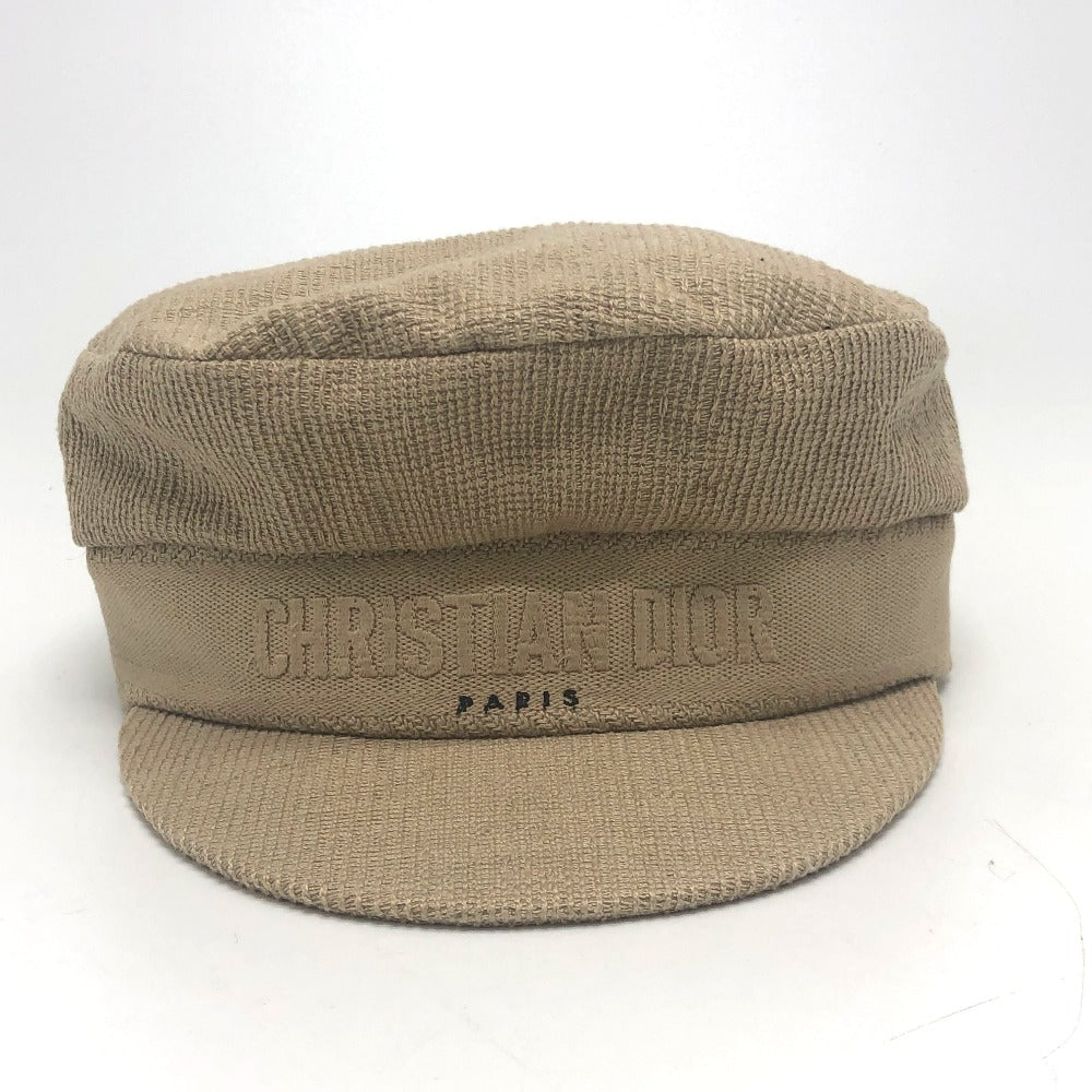 Dior Casquette Cotton Women Handbag Beige Logo Travel Bag