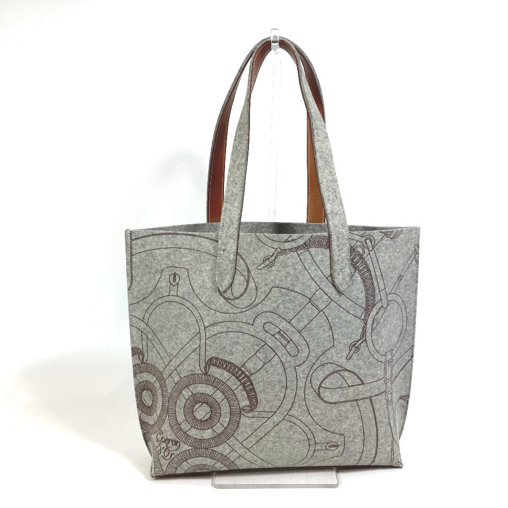 Tote Bag Felt, Gray Shoulder Bag Shoulder Leather