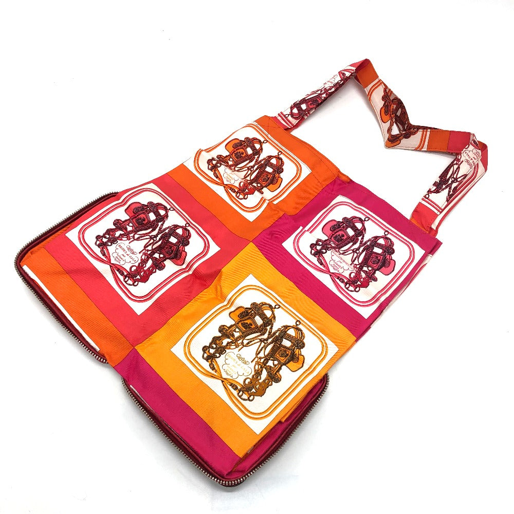 Hermes Tote Bag Buffel Skipper Silk Silky Pop Handbag Red
