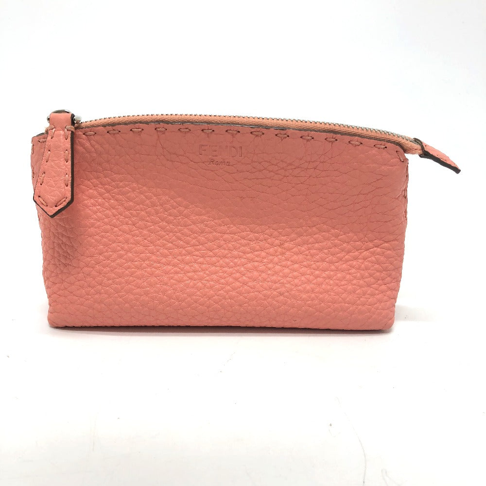 Fendi Pouch 8N0114 Celeria Women Handbag Leather Pink Travel Bag