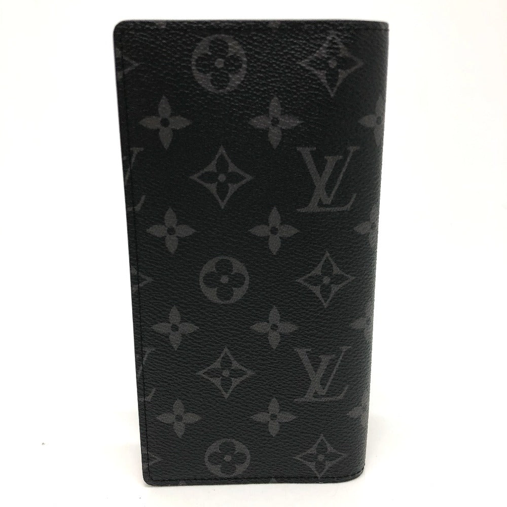 Louis Vuitton Long Purse M80931 Eclipse Monogram Canvas Black Wallet Case