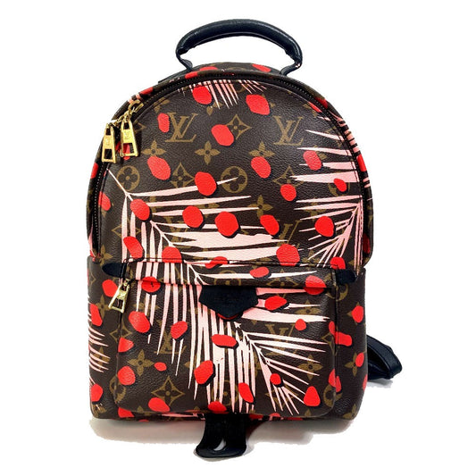 Louis Vuitton Backpack M41981 x Pink x Monogram Canvas Brown Red Jewelry