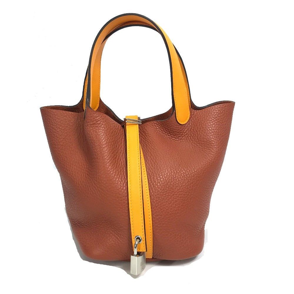 Hermes Handbag Togo Vaux Swift Type By Color Picotan Brown Orange Travel Bag