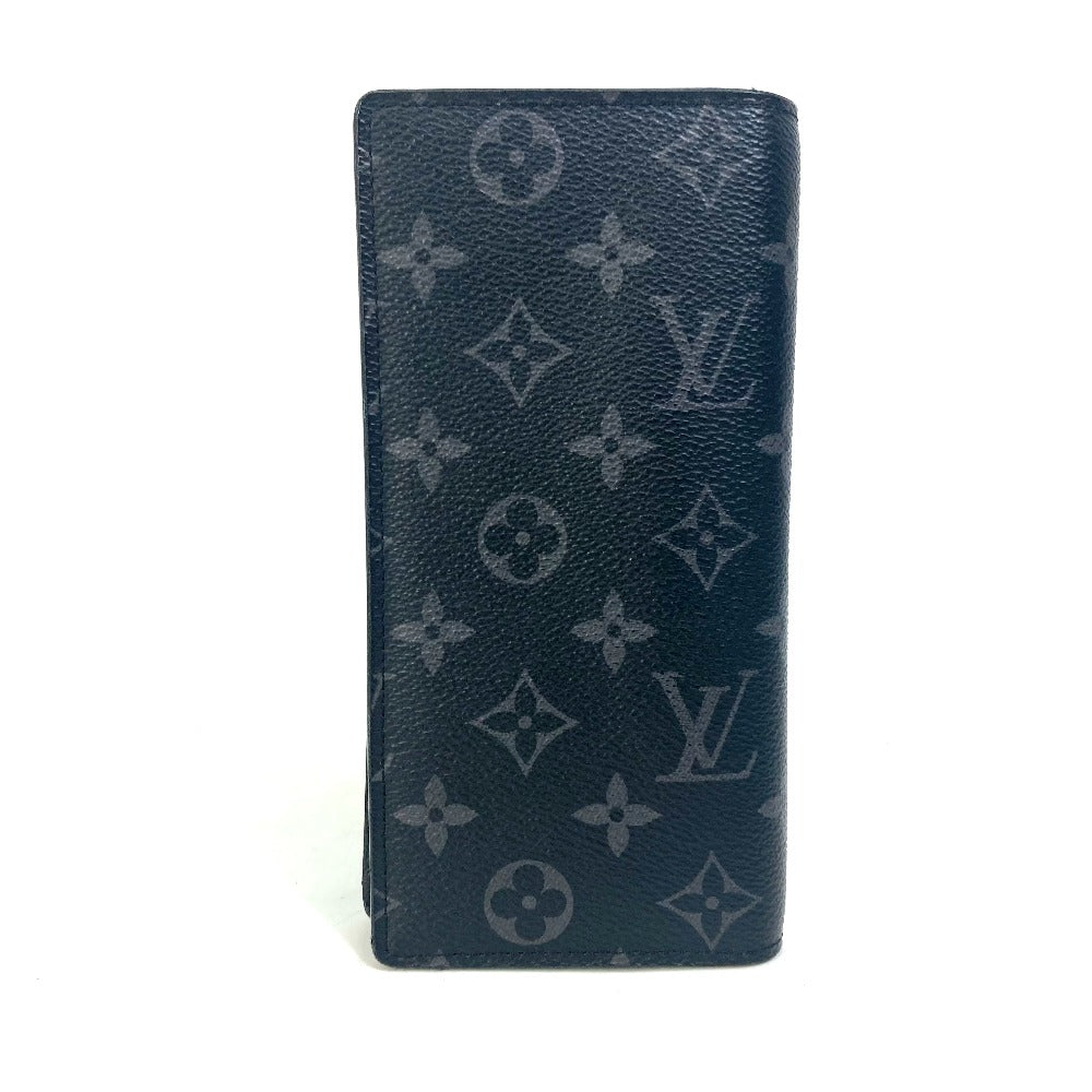 Louis Vuitton Long Purse M61697 Eclipse Monogram Canvas Black Wallet Case