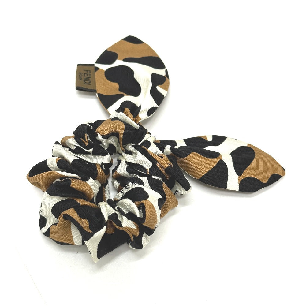 Fendi Hair Accessory Silk Leopard Hair Accessory Women Handbag Brown Travel Bag