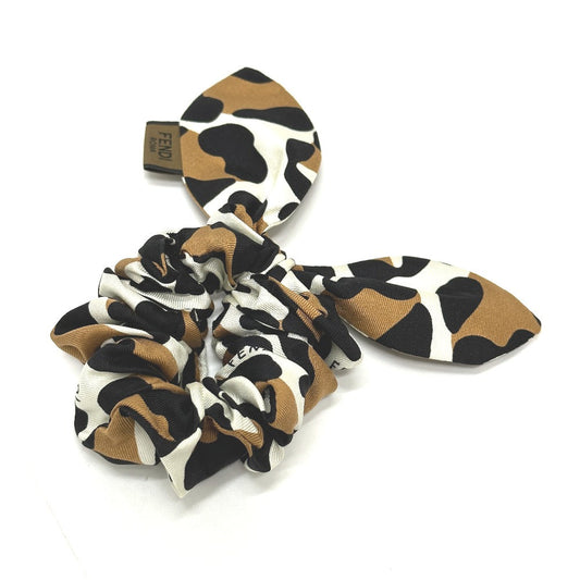 Fendi Hair Accessory Silk Leopard Hair Accessory Women Handbag Brown Travel Bag