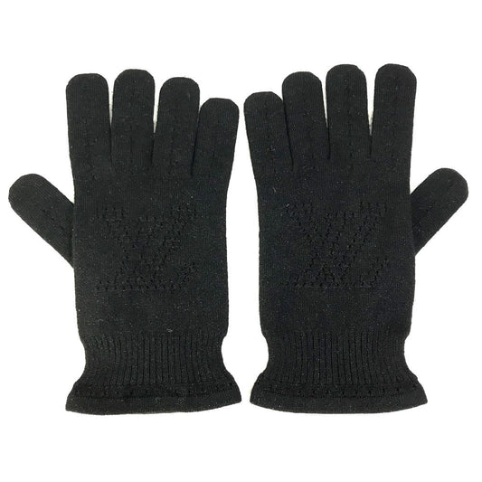 Louis Vuitton gloves Cashmere Silk Black Logo Handbag