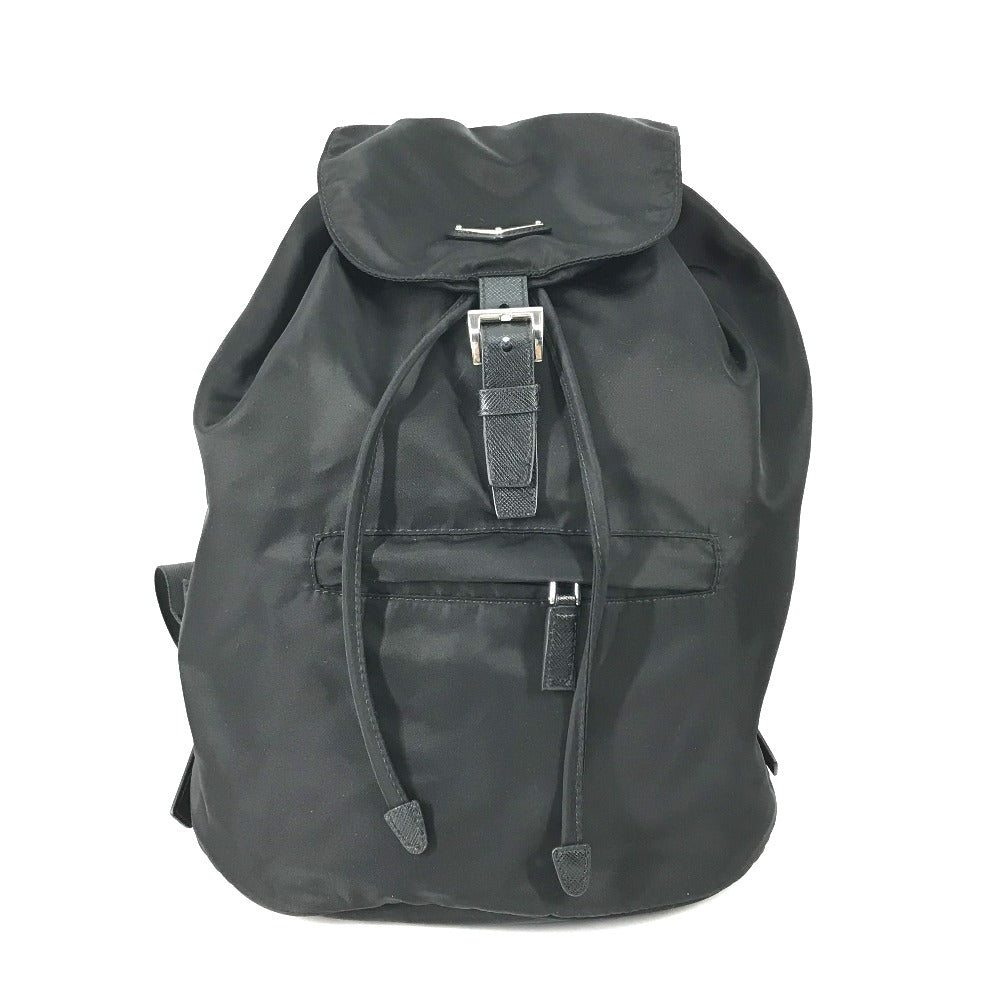 Backpack With Logo Triangle Logo Plate Women Leather Nylon