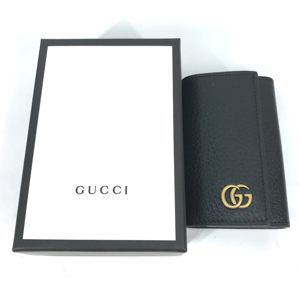 Gucci Key holder GG Marmont Leather Black Key Chain