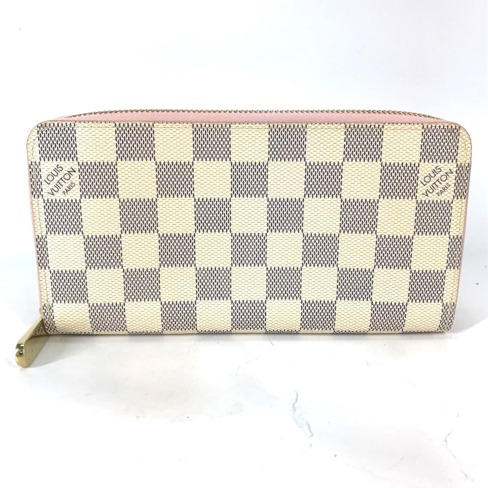 Louis Vuitton Long Purse N63503 Damier Azur Canvas White Wallet Case