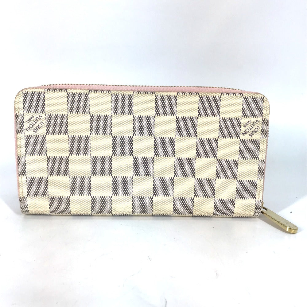 Louis Vuitton Long Purse N63503 Damier Azur Canvas White Wallet Case
