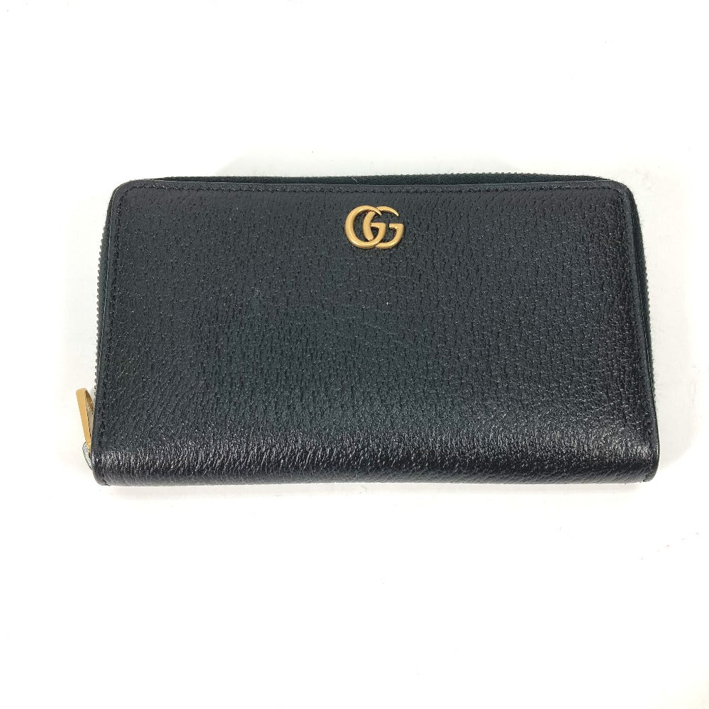 Gucci Long Wallet Purse Belt Waist Leather Black Accessory