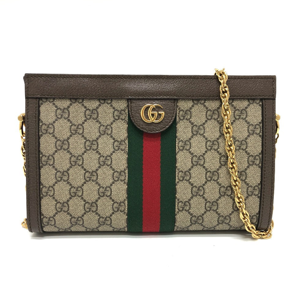 Gucci GG Supreme Ophidia GG Canvas Brown Small Shoulder Bag