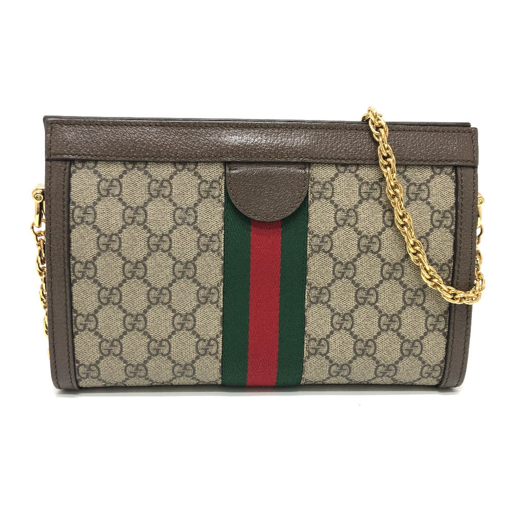 Gucci GG Supreme Ophidia GG Canvas Brown Small Shoulder Bag