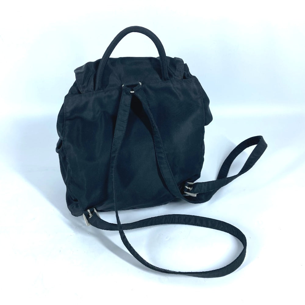 Backpack Triangle Plate Women Handbag Nylon Black