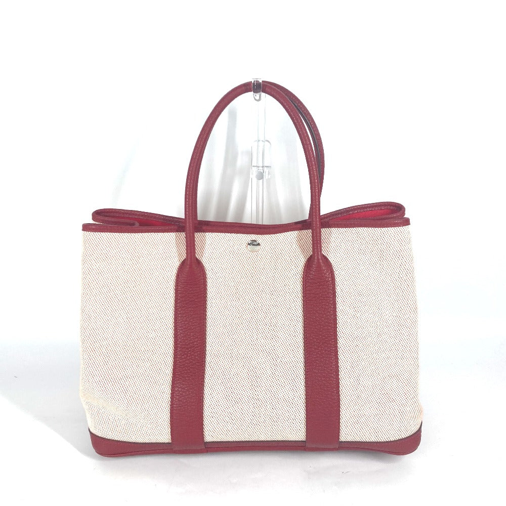 Hermes Tote Bag Toile Negonda Type Shoulder Bag Shoulder Red
