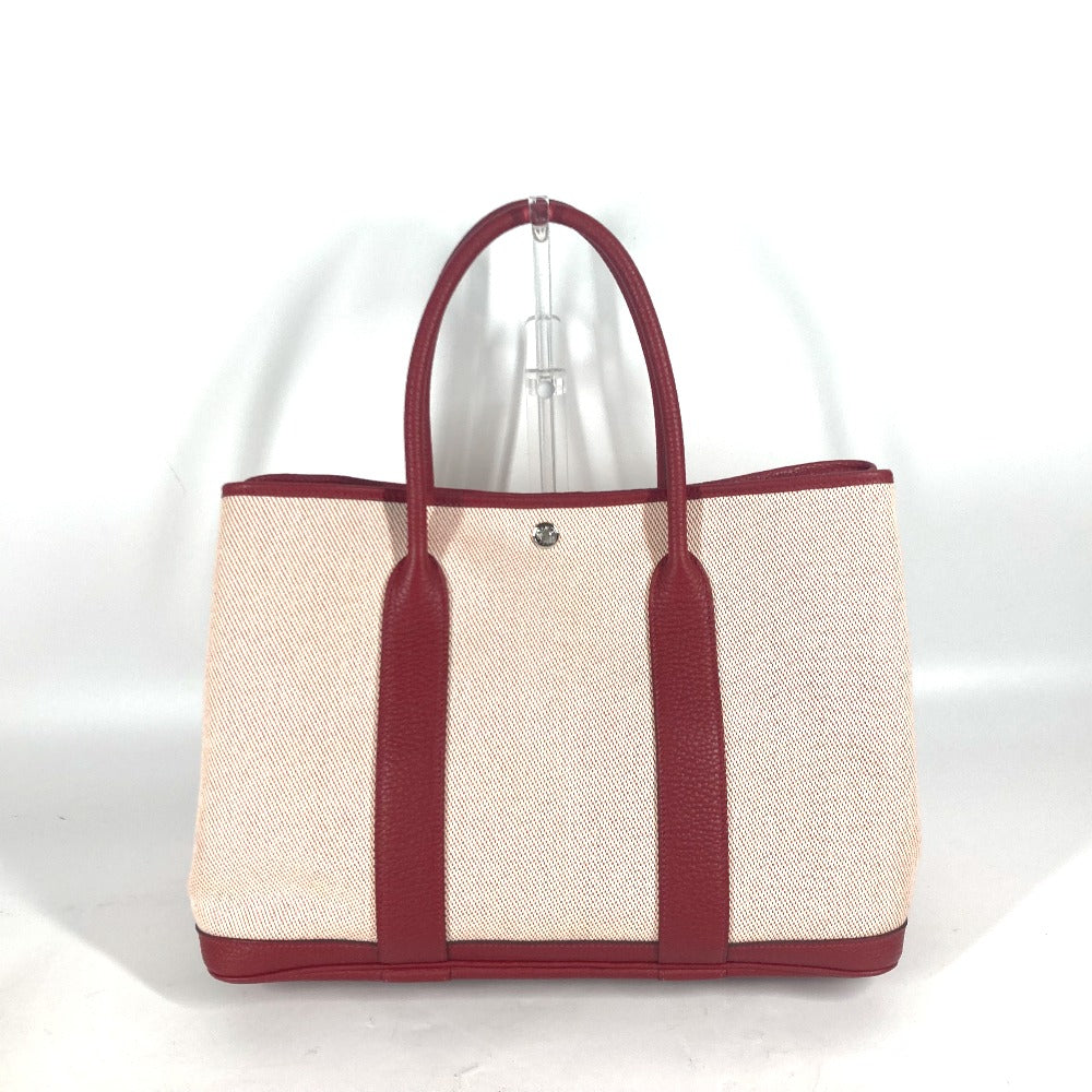 Hermes Tote Bag Toile Negonda Type Shoulder Bag Shoulder Red