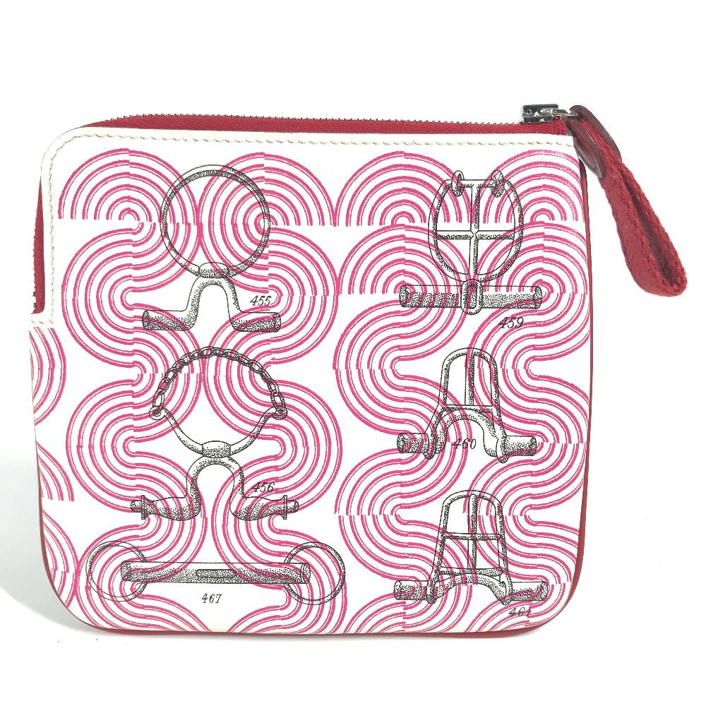 Pouch Carre Pocket Handbag Leather Pink Travel Bag