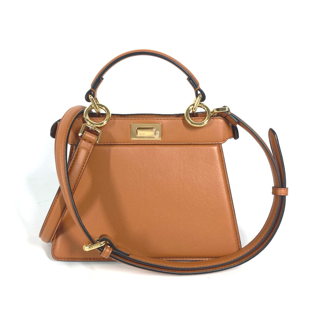 Fendi Shoulder Bag 8Bn335 Peekaboo Iseeu Petit Leather Brown