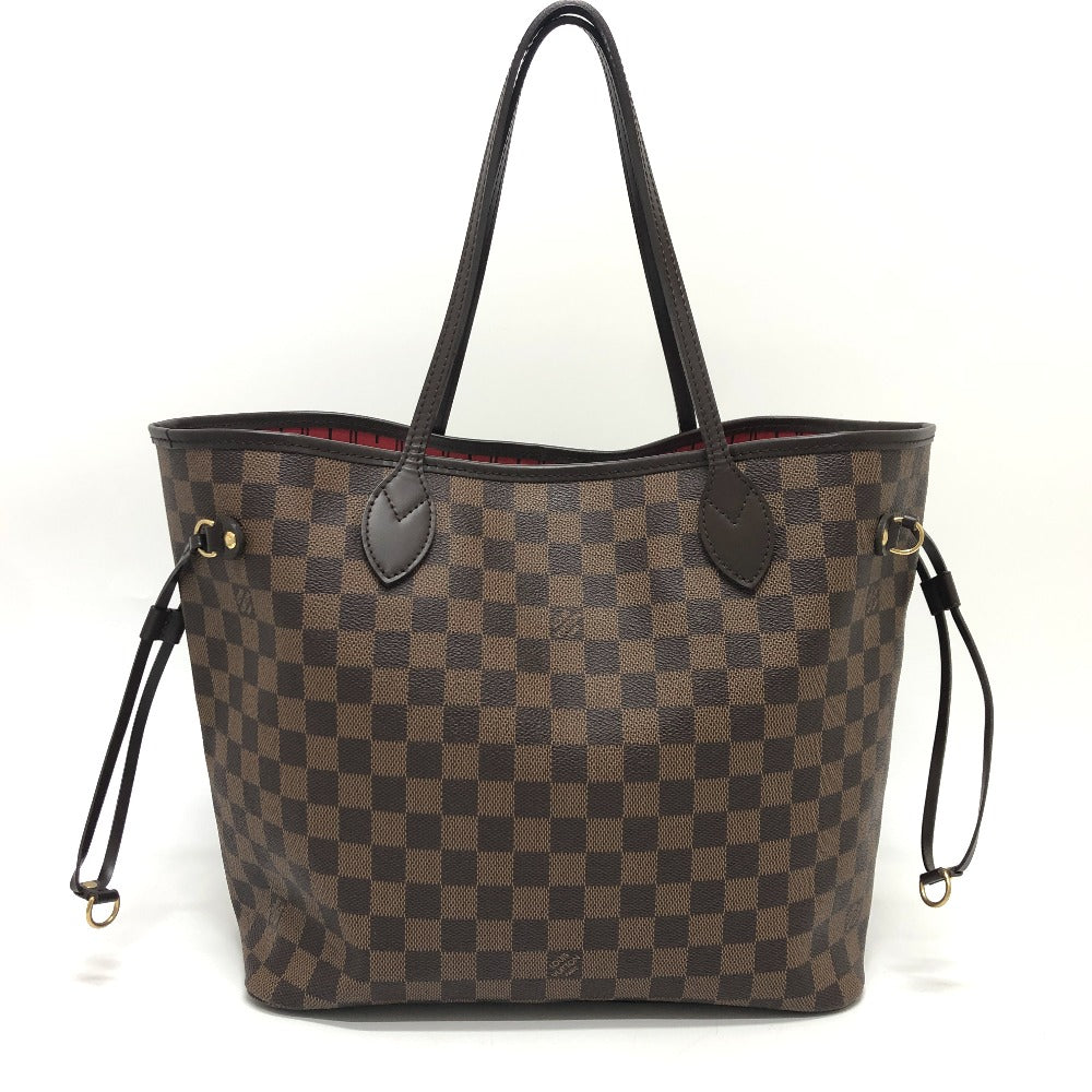 Louis Vuitton N41358 Damier Neverfull MM Canvas Brown Tote Bag