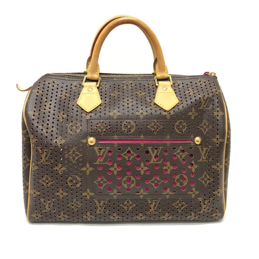 Louis Vuitton M95180 x purple Perfo Speedy Monogram Canvas Brown Handbag