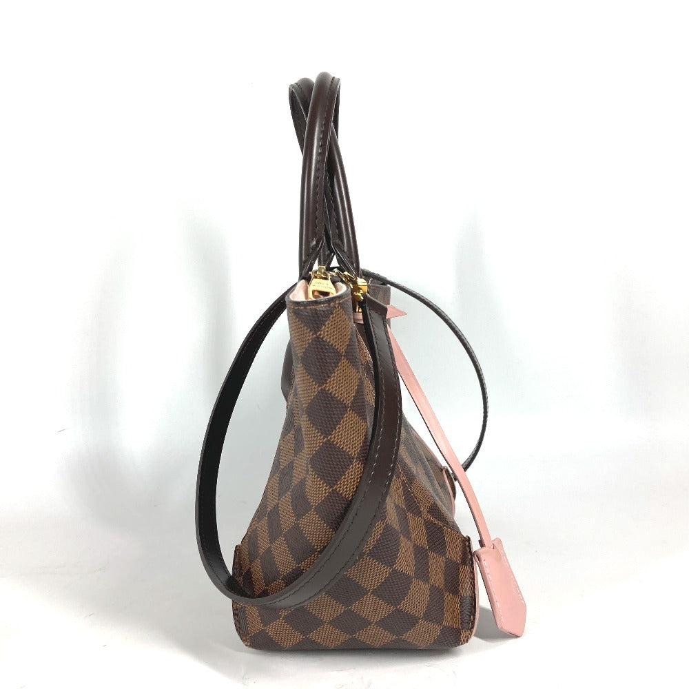 Louis Vuitton N41554 Damier x Damier Kaisa Canvas Brown Pink Handbag