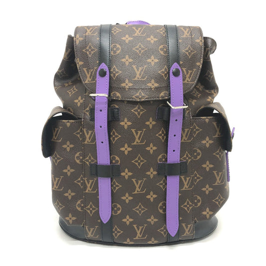 Louis Vuitton Backpack M46247 purple macacer Christopher Monogram Canvas
