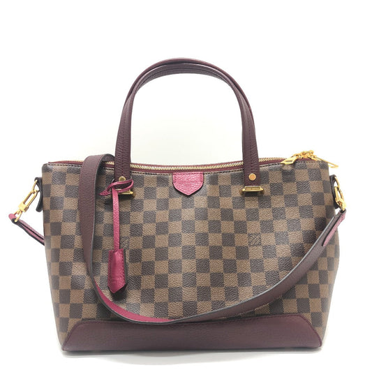 Louis Vuitton N41015 Damier x Damier Hyde Canvas Brown Pink Handbag