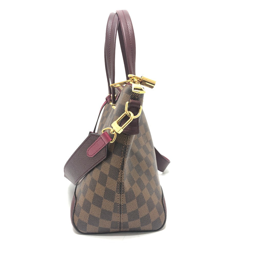 Louis Vuitton N41015 Damier x Damier Hyde Canvas Brown Pink Handbag