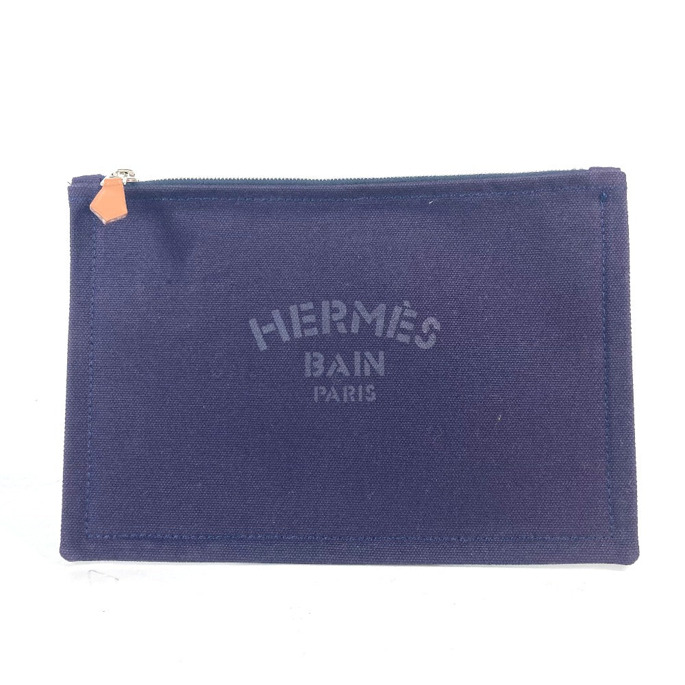 Pouch Cotton Navy Flat Yachting Pm Unisex(Unisex) Logo Shoes