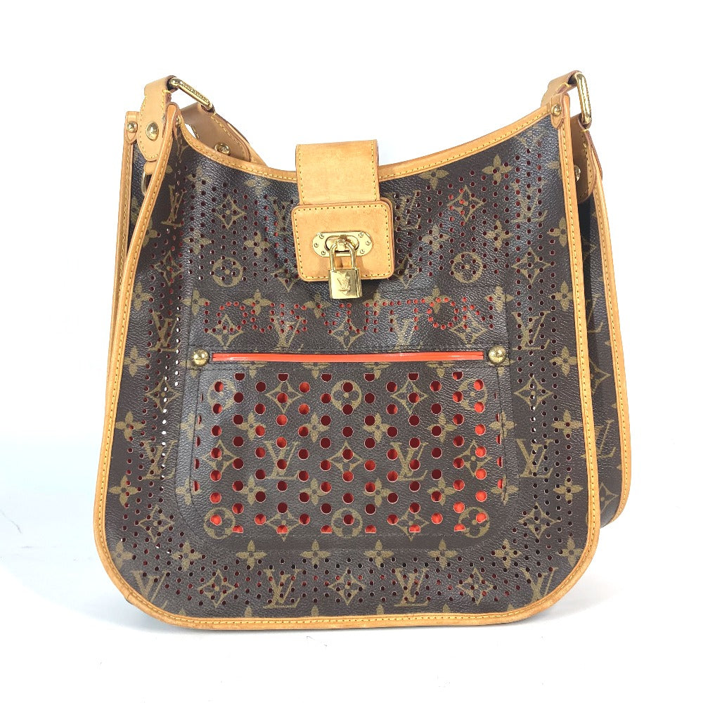 Louis Vuitton M95174 x Perfo Punching M Monogram Canvas Brown Orange Shoulder Bag
