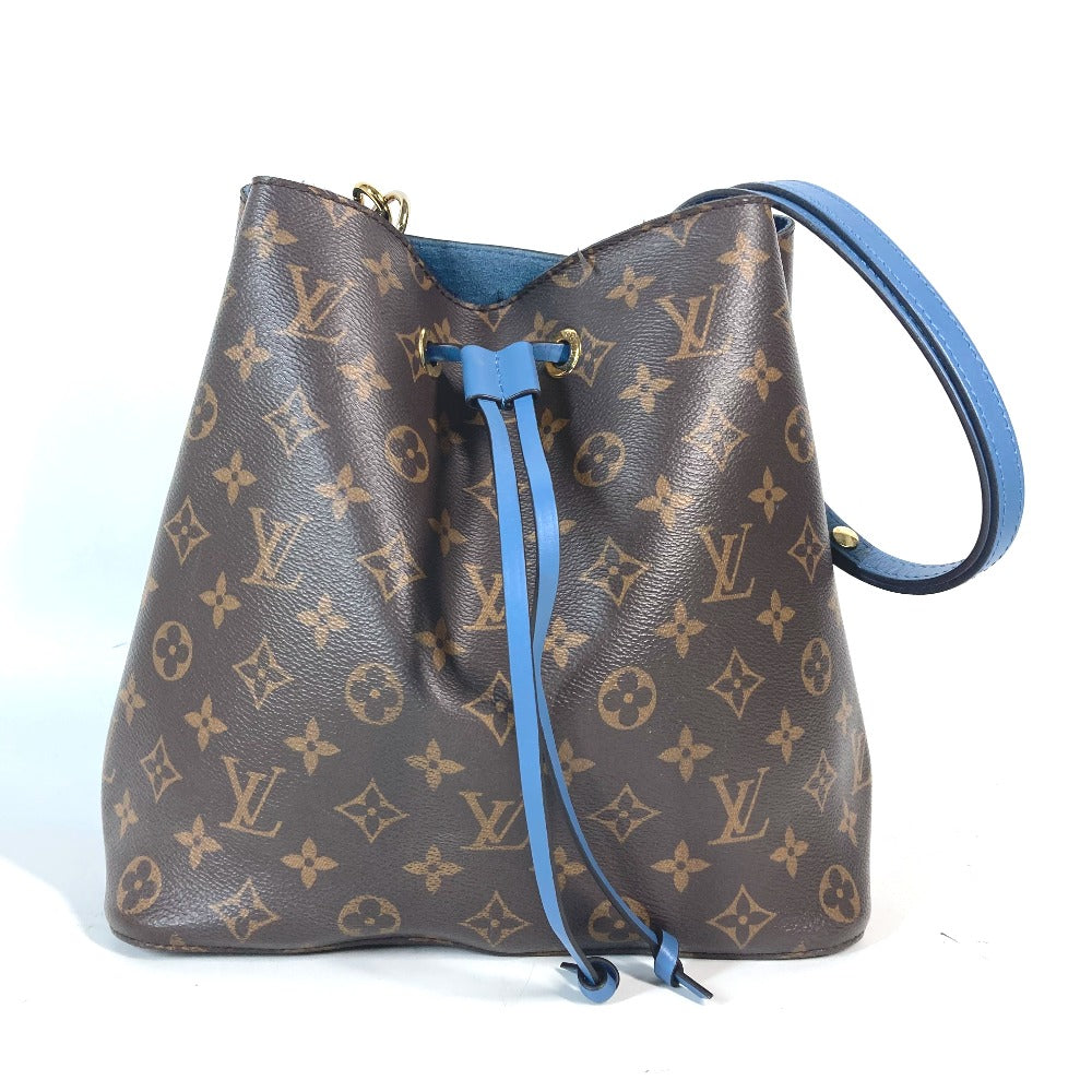 Louis Vuitton M43569 x Neonoe Monogram Canvas Brown Blue Shoulder Bag