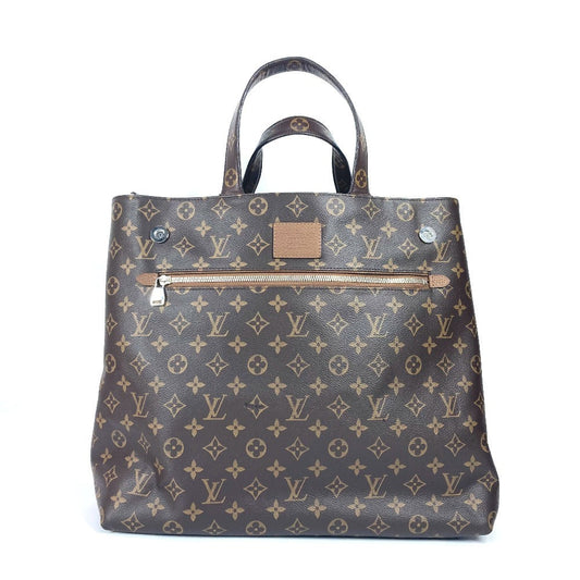 Louis Vuitton M50145 Taurillon Clemence Cuir EW Monogram Leather Canvas Brown Shoulder Bag