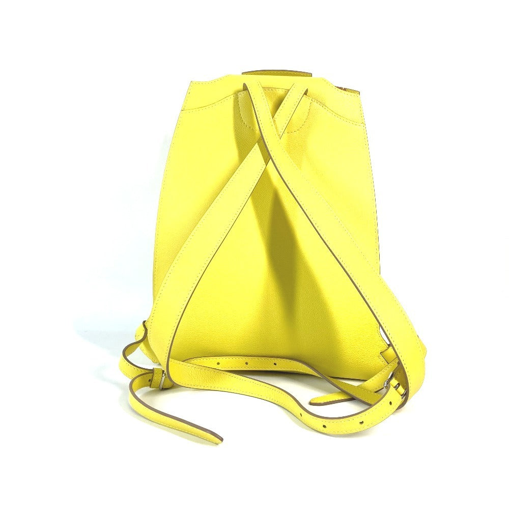Hermes Backpack Sac Dos Unisex Unisex Leather Yellow