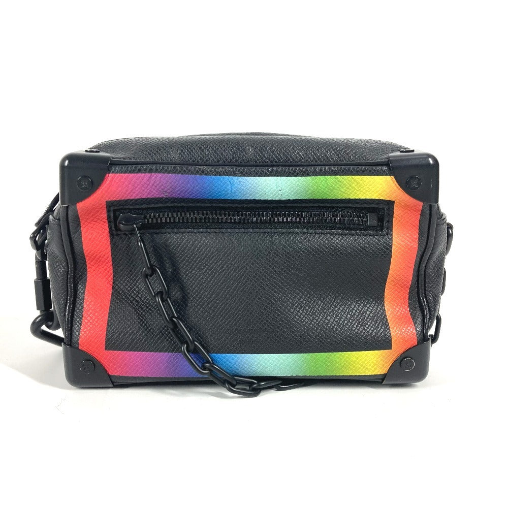 Louis Vuitton M30351 Taiga rainbow soft Leather Black Mini Shoulder Bag