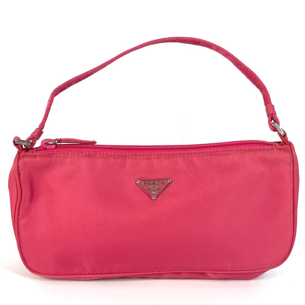 Shoulder Bag Triangle Plate Women Nylon Pink