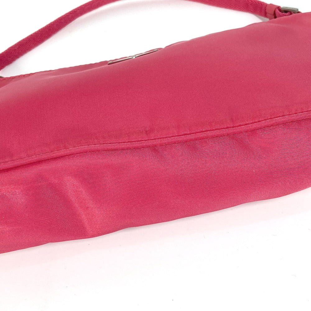 Shoulder Bag Triangle Plate Women Nylon Pink